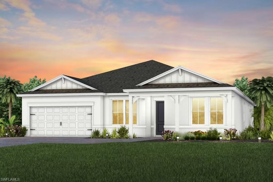 Discover the Easley, a beautiful 3-bedroom, 3-bathroom, 3-car garage home in the sought-after Northridge community at Babcock Ranch. This spacious floorplan features a large kitchen, café, gathering room, and dining area, all at the heart of the home – perfect for entertaining and family gatherings. Located in Babcock Ranch, the country’s first solar-powered town, Northridge offers peace of mind with storm-resistant designs built to withstand hurricane-force winds and rain. With a 10-year warranty and seamless financing options through our in-house mortgage company, the Easley is ready for you to make it your new home!