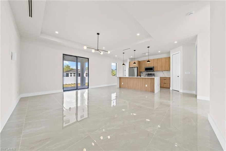 Brand New Construction Home in Lehigh Acres – 3 Bedrooms + Den + 3 Full Bathrooms Near State Road 82

Welcome to this newly built home in Lehigh Acres, ideally located just a few blocks from State Road 82, providing quick access to Fort Myers, shopping, dining, and major commuter routes.

This 3 bedroom + den, 3 full bathroom home offers a modern open floor plan designed for flexibility and real-life living. The spacious kitchen features contemporary finishes, ample counter space, and a layout that flows seamlessly into the living and dining areas—perfect for entertaining or everyday comfort.

The primary suite is designed as a private retreat, complete with dual sinks, a well-appointed en-suite bathroom, and generous space for relaxation.

What truly sets this property apart is the full bathroom and closet located in the garage. This rare feature makes it incredibly easy to convert the space into a studio, private guest suite, in-law quarters, or even potential rental income setup. Whether you’re looking for multigenerational living or added flexibility, this layout delivers options most new construction homes simply don’t offer.

If you’re searching for a brand new home near State Road 82 with income potential, flexible living space, and modern finishes, this one deserves your attention.