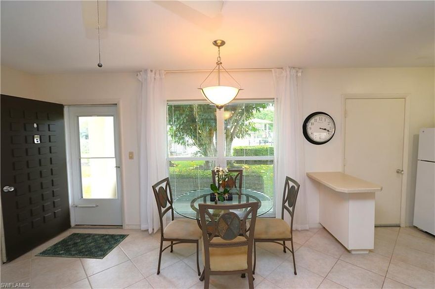 Discover comfort and convenience in this beautifully maintained 2-bedroom, 1-bathroom ground-floor condo, perfectly situated just steps from the community’s heated pool and recreation room. Located in the heart of the Island, you’ll be minutes from beaches, shopping, dining, and everything Marco Island has to offer.

Inside, the home features tile flooring throughout, a full kitchen, and TVs in every bedroom and the living room. The open dining and living area overlooks a serene green space, providing a peaceful and scenic backdrop for everyday living. The community grounds are meticulously cared for, offering a clean, inviting environment.

This condo comes fully furnished and includes one assigned parking space, with additional guest parking available.

Rental options:

Annual rental (12 months): $2,000 per month.
The association allows 6-month terms, but tenants may seamlessly renew for an additional 6 months with no extra fees.

6-month rental: Owners are open to shorter terms, though a rate increase would apply.

This is the perfect island retreat for anyone seeking a clean, well-located, move-in-ready condo with great amenities and a relaxed lifestyle. No pets or smoking is allowed