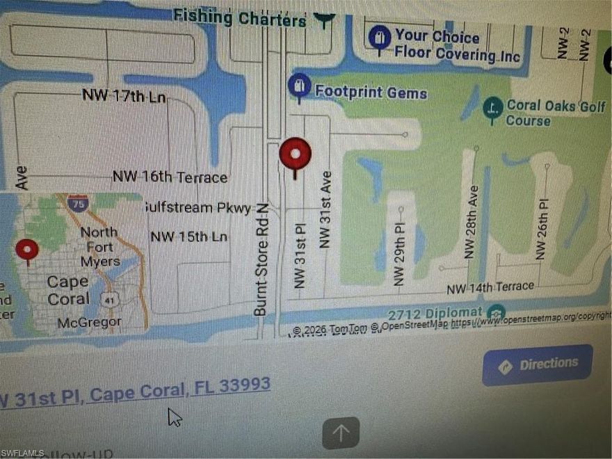 Beautiful Residential lot located in fast developing Cape Coral Community with immediate access to Burnt Store Rd  and is within walking distance to the Coral  Oaks golf course. Located close to shops and restaurants.  Homes in the area are well maintained.  This lot is ideal for the future homeowner or investor.