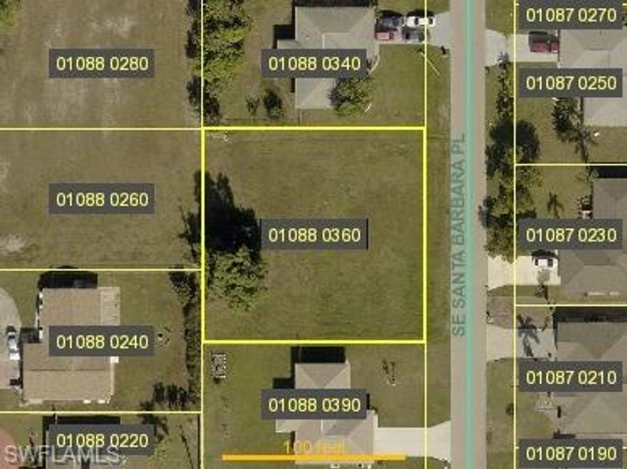 OWNER FINANCING AVAILABLE!!!!!   TRIPLE LOT!!! THIS LOT IS READY FOR YOUR DREAM HOME!!!!  Perfect location to build you forever home or build a home for long term rental income.  Great location , close to shopping, dining, golf, beaches.  This parcel can also be combined with 3 other lots:  205 & 201 & 209 Santa Barbara along with 212 Santa Barbara PL (Triple Lot) directly behind 209 Santa Barbara.  Get creative & make me an offer for 1 or all of these lots!!