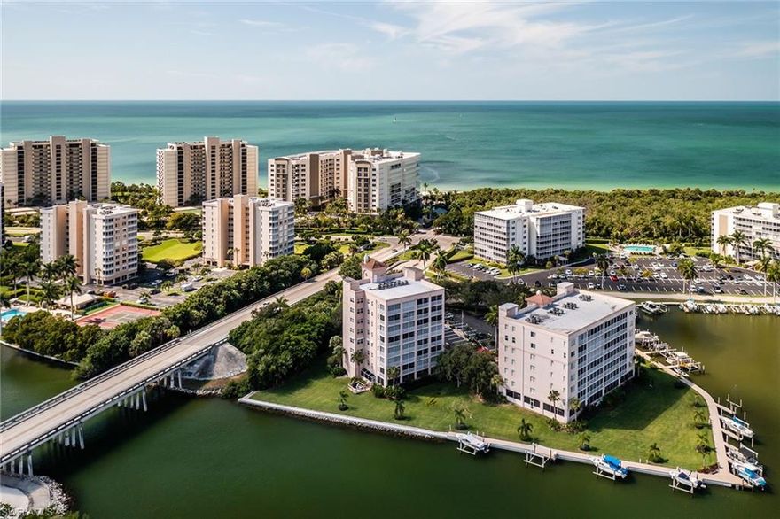 Come and enjoy this beautifully remodeled tropical getaway that’s just steps to pristine Delnor-Wiggins Pass State State Park beach. This spacious turnkey-furnished, three-bedroom, two-bath waterfront retreat offers scenic long water views and lush preserve views from the large lanai and living area. Bright and inviting corner residence in a low-density mid-rise building features plenty of natural light, garage parking beneath the building in a quiet, gated community. Baypoint permits weekly rentals and is pet-friendly. Close to shopping, fine restaurants and entertainment. Live the Naples lifestyle, beach and waterfront living at its very best.