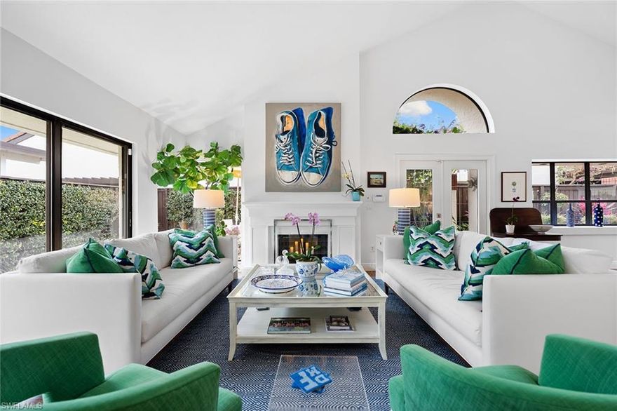 Impeccably in one of Pelican Bay’s desirable villa enclaves, Bay Villas, this beautifully renovated single-level residence offers refined coastal living with seamless indoor-outdoor flow. The three-bedroom, two-bath home features a bright open floor plan, updated flooring, fresh finishes and clean architectural lines throughout. The updated kitchen and baths reflect a crisp coastal contemporary aesthetic, blending style and livability with thoughtful design. Custom closet systems by California Closets and additional built-in freestanding cabinetry enhance function and storage. French doors and expansive glass invite natural light and open to a private tropical setting with a sparkling pool and tranquil patio designed for relaxed afternoons and effortless entertaining. Life in Pelican Bay extends well beyond the front door. Residents enjoy exclusive access to private beachfront dining, attended beach services, tennis and fitness facilities, and miles of scenic pathways that wind from your neighborhood to the Gulf. Spend mornings walking the shoreline, afternoons at the beach club, and evenings enjoying the best of Naples just minutes away at Waterside Shops and Artis–Naples.