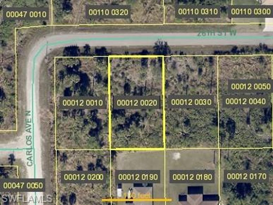 Desirable location to build your dream home. Near shopping centers, restaurants, schools and major roads. Close to RSWFL International Airport, I-75, SR-82. Lot next door --3015 26 St. W-- is for sale, purchase both for a total of half acre.
