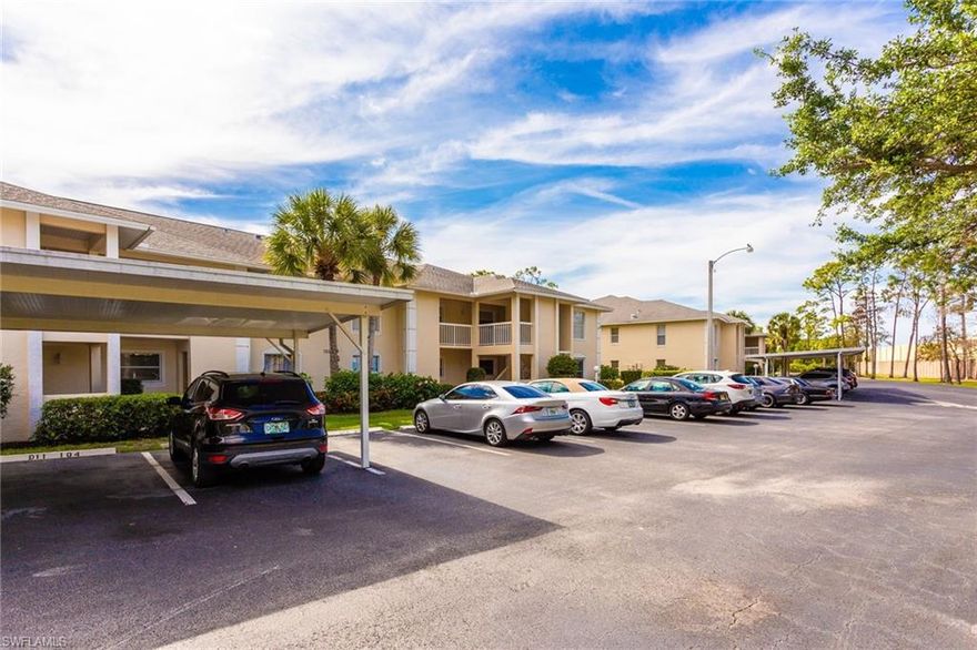 Prime Location!!! Welcome to Newcastle one of Berkshire Lakes most desired subdivision in Naples  FL.  This wonderful first floor, end unit condo has been updated  and freshly painted . features nearly  1,500 Sq. Ft of living space, 3 large  Bedrooms,  2 Full  Bathrooms, and 1 car port with extra guess parking.  updated kitchen, backsplash, new granite countertop with 25 years of warranty, newer  stainless steel appliances, newer light fixtures, plantation shutters, electric hurricane shutter for lanai, and storm shutters, newer washer and dryer, and much more. Spacious Master Bedroom, large walk-in-walk-in closet, Security system, tile and laminated wood flooring in all living areas . Step out through the sliders from the great room to the screened lanai. With peaceful views of  landscaped areas, Berkshire Lakes has excellent walking/biking paths around the lake, tennis, clubhouse and more. Close to Berkshire Commons for all your shopping and dining needs. Easy access to I-75 and only 5 miles to the beach. You'll be happy here whether it's a winter retreat or your new year round home. this home will not last!