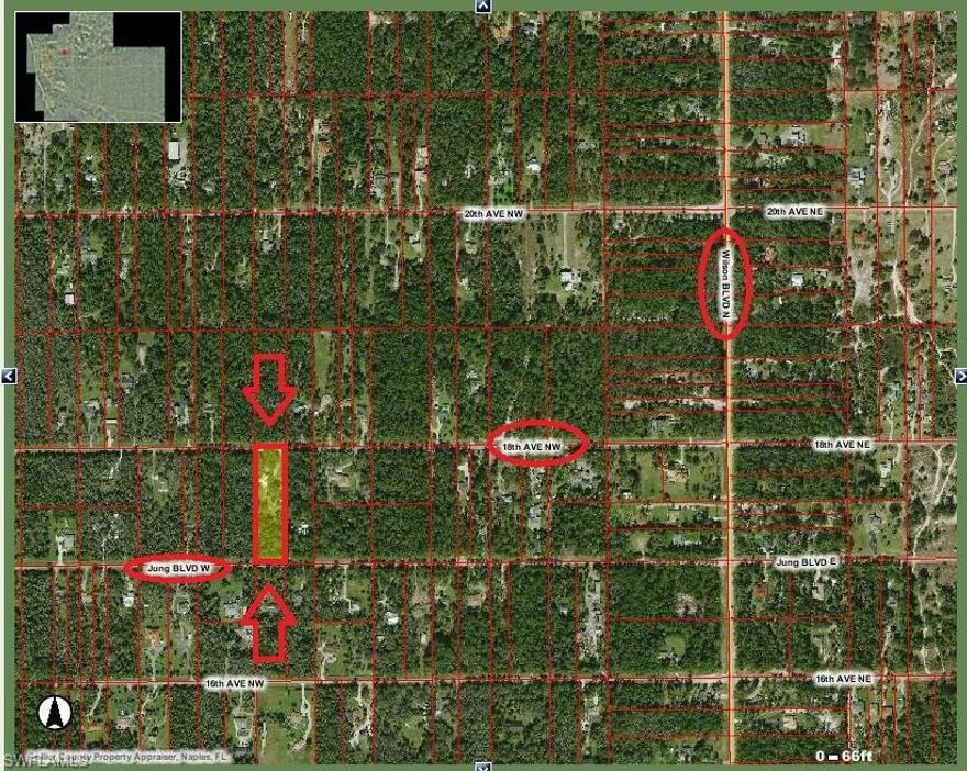 Location, Location, Location!!!  Beautiful 2.73 acre lot on desirable Wilson Area with dual access from 18th and Jung blvd.  Close to Walgreens, 7 Eleven gas station, New Publix which is almost complete, library and minutes from either Golden Gate Blvd or Immokalee RD.  If you're looking for a nice lot in a great area to build your dream home, look no further!  No DEP report available.  Buyers are advised to perform due diligence for wetland/upland determination.
