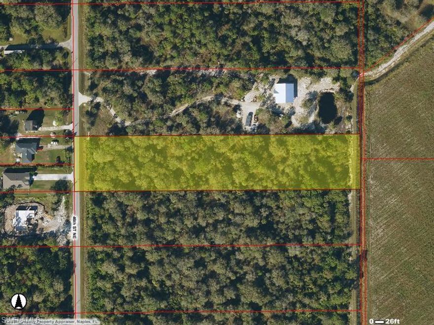 Exceptional 2.67-Acre Vacant Lot in Tranquil Naples Location! Discover the perfect canvas for your dream estate on this expansive 2.67-acre parcel located in the heart of Naples, FL. Nestled in a peaceful, natural setting with no HOA restrictions, this property offers unparalleled privacy and space—ideal for building a custom home, guest house, or outbuildings like a barn or workshop. With plenty of room for a pool, gardens, and more, the possibilities are endless. Enjoy the best of both worlds: a serene, rural atmosphere while still being just a short drive to world-class beaches, shopping, dining, and top-rated schools. Whether you're an investor, builder, or future homeowner, this is a rare opportunity to secure a sizable piece of land in one of Florida’s most desirable communities. Zoned for residential use and ready for your vision—don’t miss your chance to own a slice of paradise in Naples.