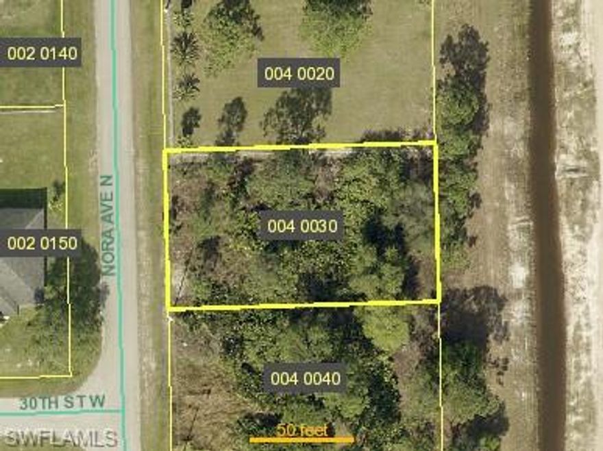 Great Lehigh lot ready to build on.