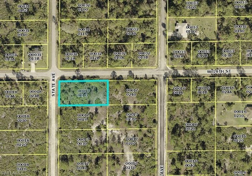 CORNER lot on 14th and State.  1/2 acre homesite, ready for your next palace.  Hurry!