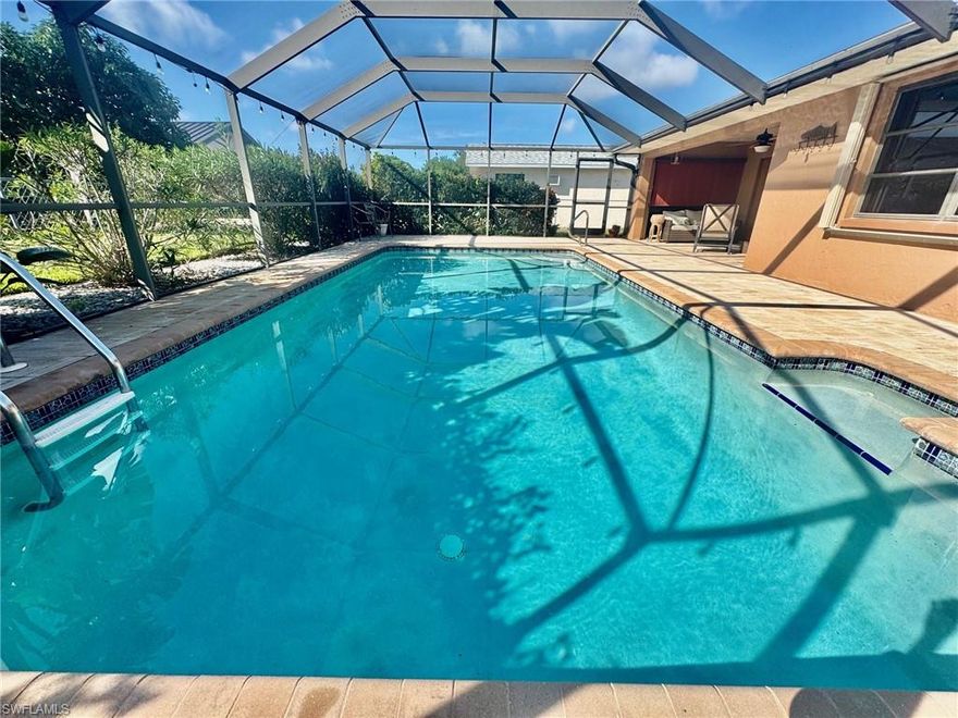 Beautiful Pool Home – Move-In Ready! Turnkey condition — no hassle, just move in and enjoy the Sunshine State! 
Welcome to this immaculate 3-bed, 2-bath Cape Coral, Florida fenced corner lot home with a private screened-in pool and outdoor living area. This property offers an open floor plan, with tile flooring throughout, a bright modern kitchen with stainless-steel appliances, and spacious bedrooms. The owner's suite has a walk-in closet with built-in cabinets.  There is a 2-car garage, a wide driveway, plus indoor laundry. 
Step outside to your private backyard oasis—perfect for relaxing, grilling and entertaining. 
Professional pool maintenance is included. 
Feels like vacation every day. The home sits on a quiet street close to shopping, schools, and restaurants, and has quick access to major roads. This home is clean, well-maintained, and move-in ready. 
Pets welcome with approval. 
Available now!