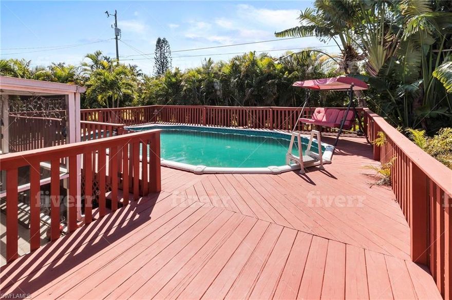 WELL-MAINTAINED and MOVE-IN READY home for summer play, tropical evenings, and refreshing cocktails! Fenced-in backyard with bamboo palms for your privacy. Crown molding and tile throughout living and dining areas. Skylights in the kitchen area. 
Located near Skyline / Pine Island Rd.  Close to Pine Island, Matlacha.  GREAT seafood restaurants, boating, fishing, golfing.  Conveniently located to grocery stores and shopping.