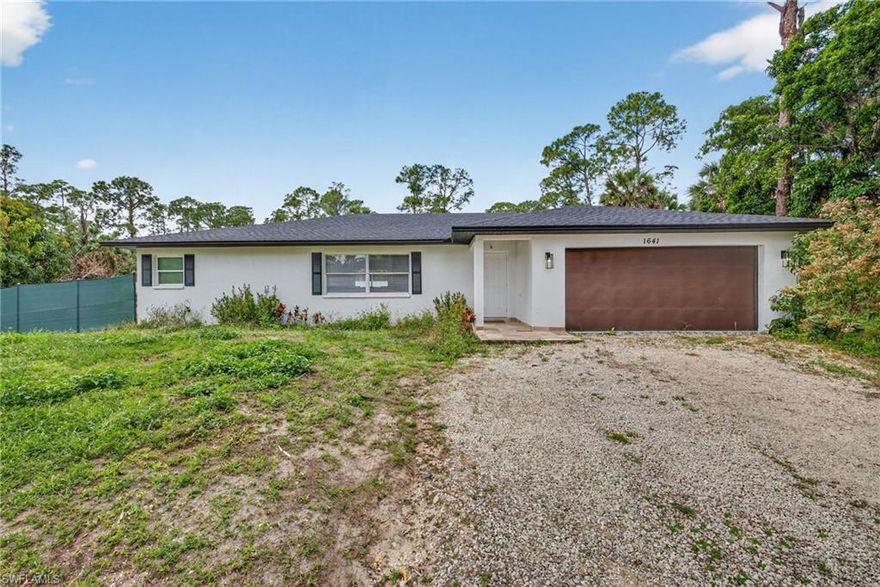 Beautifully updated 3-bedroom, 2-bath home situated on an oversized lot in the desirable Golden Gate Estates area of Naples! This move-in-ready property offers the perfect blend of modern finishes and private outdoor living.
Step inside to a bright, open layout featuring large-format tile flooring throughout, fresh interior finishes, and a spacious living area ideal for entertaining. The fully renovated kitchen boasts sleek white cabinetry, quartz countertops, stainless steel appliances, and a modern backsplash.
Enjoy Florida living at its finest with a screened-in lanai and a sparkling private pool, perfect for relaxing or hosting guests. The expansive lot provides plenty of space for boats, RVs, additional structures, or future expansion—no HOA restrictions!
The property also features a long driveway, ample parking, and a peaceful, wooded setting offering privacy while still being conveniently located near shopping, dining, and top-rated schools.