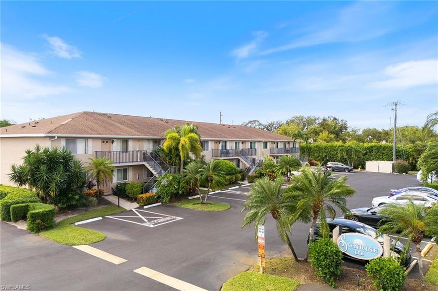 Welcome to Sunrise III, a spacious two-bedroom, two-bath condominium offering 1,251 square feet of potential in a prime Naples location. This residence is ideal for investors or seasonal residents seeking a renovation opportunity close to downtown and area beaches. Featuring low association fees and a strong rental history, this property provides an exceptional opportunity to personalize a sought-after Naples address and create long-term value.