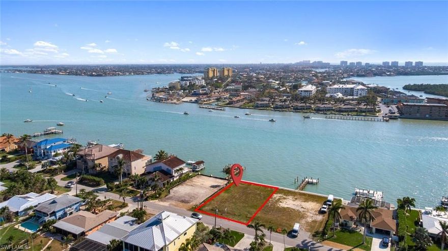 *** BRAND NEW SEAWALL*** Water Direct Access on the Marco River with AMAZING views of the Gulf of Mexico.
Bring your home Plans to build on this 85 foot water frontage with 115 feet depth.The pool you build with enjoy the highly desirable Southern exposure.  You will be enjoying the beautiful Sunsets and the dolphins swimming by your lot! Come live the Naples Lifestyle in Isles of Capri with the most Spectacular Views!!!