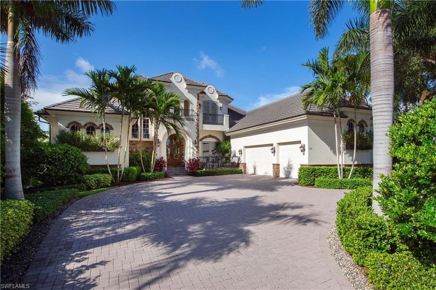 Take full advantage of the beautiful southwestern bay views from this lovely Moorings home. From the bright, open floor plan to over 100 feet of water frontage, stunning views were quite obviously the paramount in driving this design. Over 5,100 square feet under air offering six bedrooms, six full baths, a loft and private elevator entertaining family and friends becomes effortless. Spend your days basking in Naples’ balmy breezes from the expansive pool and deck or boating on the Gulf, which is easily accessible through Doctors Pass. Residents can also enjoy the private Moorings Beach Park, only moments away. The property also includes a dock, lift and a three-car garage.