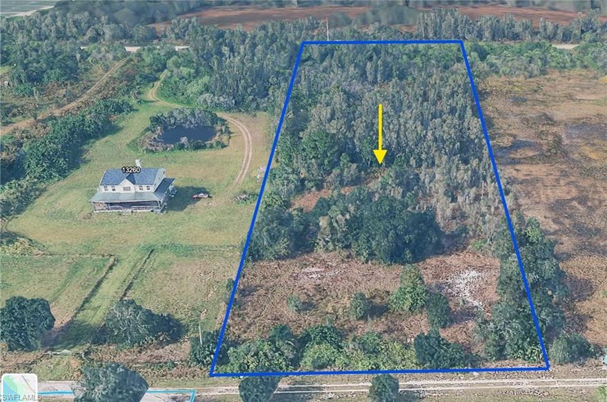 5 acres of vacant land that has endless possibilities! No flood zone. Build your dream home, farm or whatever you would like to do. Conveniently located just 20–30 minutes from downtown Fort Myers, the area is experiencing growth with potential new developments anticipated nearby. 

Additionally, the adjacent property next door at 13260 Sleepy Hollow Ln (5 bedrooms, 3.5 bath, 3,200+ sqft on 5 acres) is also for sale and the seller is open to a package deal. The seller is motivated so bring all offers!
