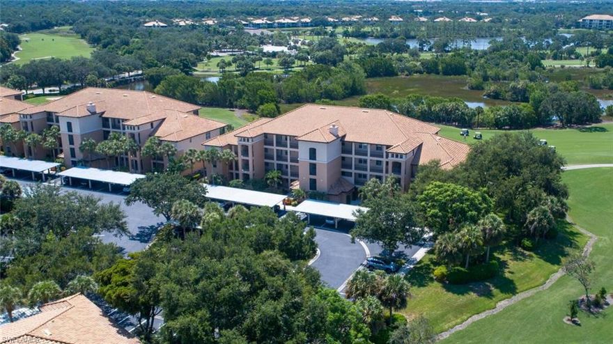 This lovely furnished condo offers 2 bedrooms and 2 full baths and is located in the heart of Pelican Sound. Enjoy fabulous golf course views of two fairways and wildlife galore from the spacious lanai. This popular open floor plan is wonderful for entertaining. The updated kitchen is fantastic offering beautiful cabinets with pullout wood shelving, with decorative glass and accenting lighting. Crown molding, Plantation Shutters, Hurricane Windows and three electric hurricane shutters across the lanai. Guest bedroom has a Murphy bed system with 2 twin beds, giving this room multi use space when you don't have company.
If you are looking for an active lifestyle community look no further. Nestled up to the Estero River offering boating to the Gulf of Mexico with onsite dry boat storage, 27 holes of championship golf, 10 pickleball and 8 tennis courts, fantastic fitness center that is professional staffed. There are 2 restaurants, the Main Club House that was recently updated and the Casual River Club with a sports bar and grill atmosphere.  All of these amenities and more for only $8,215.00 per year.