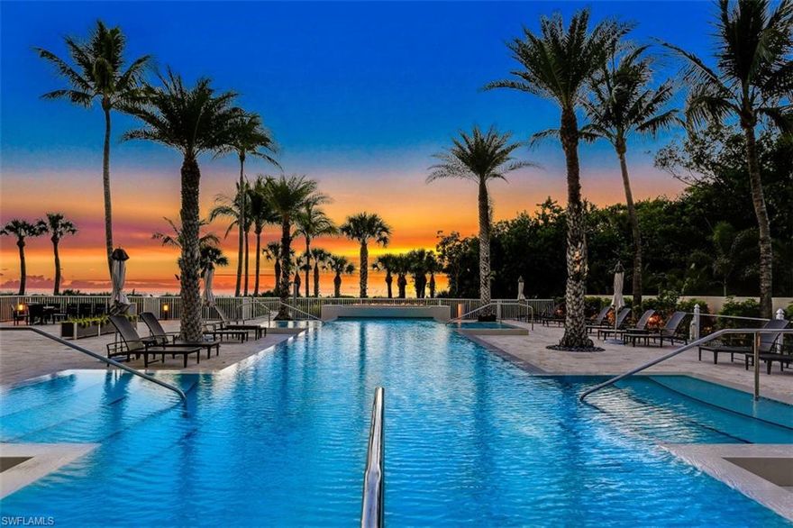 Unparalleled Elegance! This beachfront condo, located on the 7th floor in the luxurious Moraya Bay, features 3 bedrooms, a den/study and 3.5 bathrooms. From the moment you walk off the private elevator you step into a home that exudes elegance. The kitchen is a chef’s dream complete with a natural gas range, double ovens, ice-maker, and multiple refrigerators. Walk into your spacious master suite with a stunning spa-like bathroom and exterior glass sliders that offer unforgettable views right from your bed. Two additional suites are perfect for your guests/family. Relax at the end of the day and take in the sweeping unobstructed sunsets on your wraparound terrace complete with an outdoor kitchen area. Moraya Bay is the perfect beachfront location directly on Vanderbilt Beach. Pet-friendly, with 5-star amenities including: an in-house restaurant/bar, 2 pools, onsite concierge, chair and towel service, fitness center & 24 hour security. Your Moraya Bay membership also includes access to The Floridian Club and The Club at Kalea Bay.