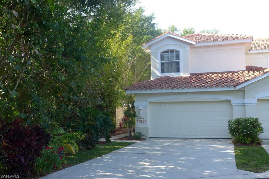 This end unit enjoys a beautiful view of the lake and foliage. So many recent upgrades! Designer Tile flooring throughout with wood floors in Master and entrance stairway. New Custom Molding throughout adds such a nice finishing statement to the high ceilings. This Kitchen is a great workspace with new tile back splash, breakfast bar and eating area leads out to Lani. Wait till you see the mater suite!  Master bath has been customized with new floor plan allowing for raised double sink and granite topped vanity, glassed extra space shower, single soaking tub and separate closet for toilet. Enjoy your morning coffee in complete privacy on your screened lanai. 2 car garage with built in storage
Gulf Harbor is the most sought after complex in Fort Myers. The complex is located on the River and is made up of a variety of different neighborhoods.  Tamarind Cay is well run, friendly and has its own heated pool with waterfall and spa. Sports or golf membership available but not mandatory. Gated community centrally located within minutes to the Beaches, Sanibel and the airport. There is also docks available for purchase or rent for the boat enthusiasts