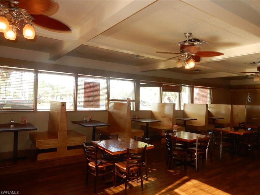 Unique opportunity of the turnkey Taco Viva, a Mexican restaurant at Days Inn, a 55-room hotel on US41, in Estero.
Currently is set up for 68 seats, but maximum capacity is 100. Rent is $2,500/mo with 3% annual escalation. Restaurant is located close to the hotel pool and the Tiki Bar, which generate customers for the restaurant. Tenant to provide basic continental breakfast for the 55 room hotel guests, free of change, everyday.