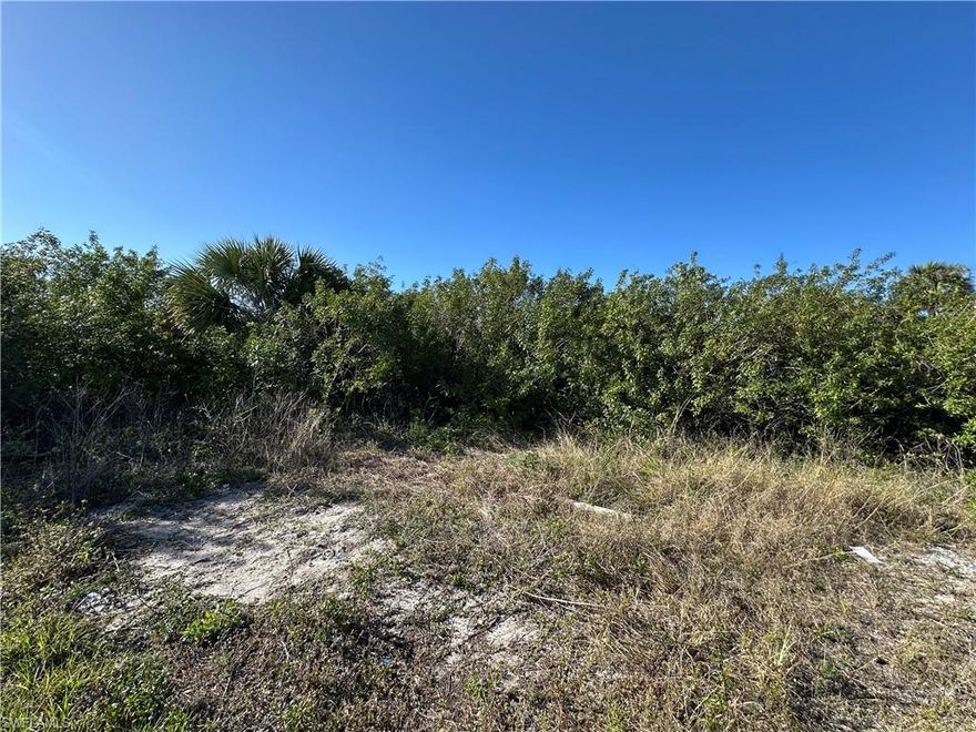 Great residential corner lot on dead-end street.   Good opportunity to build your new home.  Close to Fort Myers, schools, shopping, restaurants and airport.  Get your piece of paradise in a growing area at a good price.