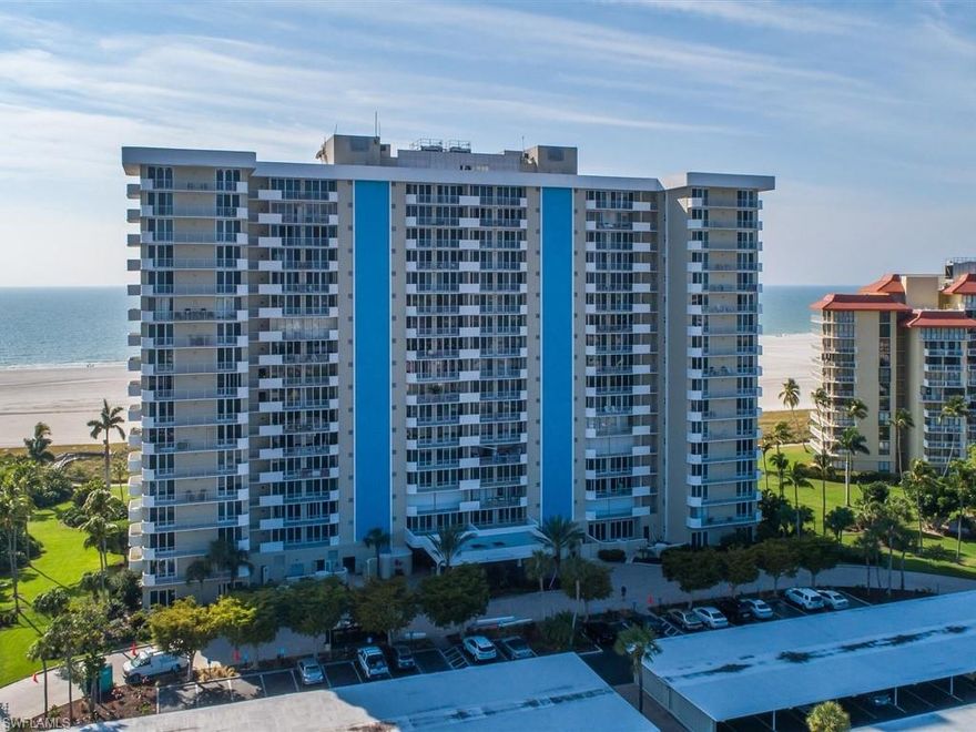 Yes you'll love the beach views!  Imagine your sunny beach dream home with your personal decor, overlooking the sparkling Gulf waters and daily sunset miracle.  Relax, listen to the gentle wash of waves on the world famous white sand crescent beach that defines Marco Island as THE resort destination. This southwest corner front residence has THE preferred location offering morning and afternoon sun, a corner balcony, lots of natural light. Two bedrooms and 2 full baths, kitchen with a view. Storm windows protect you and your investment. Spacious heated pool and undercover parking. Lobby and common areas refurbished in past 3 years for fresh current look and appeal.  Admiralty House has excellent condo Association financials, strong reserves, and solid management. An excellent affordable beach condo in a great building and THE best island beach in the USA!