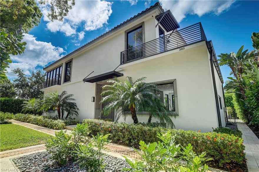 H5696 - 380 1st Avenue N is the epitome of Olde Naples living with a fabulous, highly desirable location! Minutes to the beach, 5th Avenue, and the new Four Seasons, the Mahogany tree-lined street allows you to access all that Naples has to offer. The spacious, open concept floor plan is modern yet coastal and ready to entertain or simply cozy up at home. Between the Sub Zero and Wolf appliances, you will find gathering in the bright and airy kitchen to be a true pleasure. This two story home also has a nicely arranged split floor plan with an option to have the primary suite either downstairs or upstairs. 380 1st Avenue N is a fantastic retreat for seasonal or all year round living. This home has been meticulously maintained, and is truly a gem in the heart of paradise.