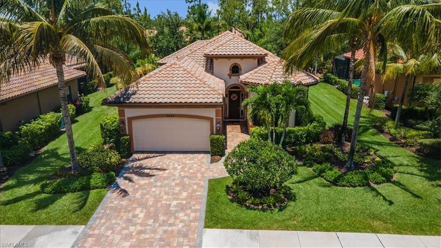 Welcome to Black Bear Ridge, an intimate, gated community of just 100 homes within walking distance of dining, shopping, and entertainment options and feeding into all A-rated schools. This beautifully decorated home features 3 bedrooms, a den, and 2 bathrooms in an open floorplan design. The oversized, screened lanai offers privacy with a large, covered area perfect for entertaining big groups or enjoying quiet moments overlooking your heated pool. Designer touches include coffered ceilings, custom barn doors, and upgraded lighting fixtures and fans. Low homeowner’s association fees of only $5,288 annually offer a community pool, fitness center, clubhouse, playground, two gated entries and also includes landscaping, landscape irrigation, internet and cable. Black Bear Ridge is a hidden gem in one of the fastest growing areas in North Naples with convenient access to Vanderbilt Beach Road and Collier Blvd, making travel and avoiding congested areas a breeze. This home was built by well renowned builders, STOCK Development, earning numerous accolades as Builder of the Year in Lee and Collier counties. Don't blink because this one will go quick!