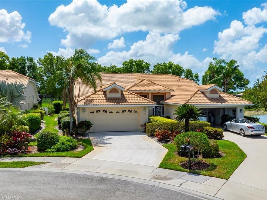 Step into effortless Florida living with this beautifully appointed 2-bedroom, 2 bath villa plus a versatile den/optional 3rd bedroom with a closet. Designed with comfort and style in  mind, this attached home features soaring vaulted ceilings that create a bright, open, and airy feel throughout. Enjoy your private oasis with a sparkling pool overlooking serene golf course views-perfect for relaxing mornings or entertaining guests. Located in a vibrant, amenity-rich community, residents can enjoy the optional Players Club designed for an active and social lifestyle.
Whether you're seeking a seasonal retreat or full-time residence, this home offers the perfect blend of luxury, convenience, and scenic beauty.  Close to famous 5th Ave, beaches, restaurants and shopping.