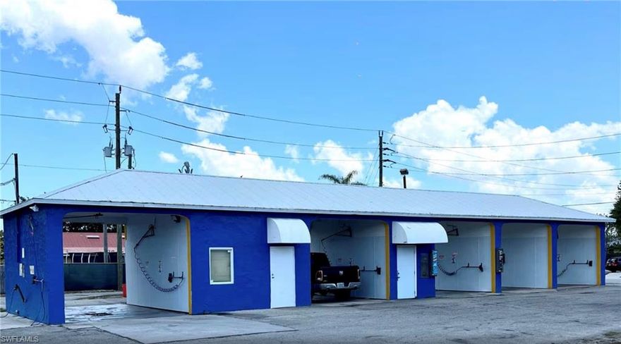 “Established cash business with clear path to higher NOI or full redevelopment—rare flexibility in a high-demand corridor.”
Prime Car Wash Investment & Redevelopment Opportunity | Collier Blvd Corridor
Well-positioned 5-bay self-serve car wash situated on a .33-acre (±14,375 SF) C-4 zoned parcel, offering immediate income with significant upside potential.

The property features 1,766 SF of improvements, including five wash bays (approx. 266 SF each), with one bay currently configured as an office with bathroom. Equipped with 3-phase power and no buried water tanks, allowing for easier redevelopment and reduced environmental concerns.

The site benefits from excellent accessibility, including a curb cut and wraparound parking, ideal for high-traffic, drive-through-oriented uses.

Located just one block off Collier Boulevard (State Road 951), a major north-south corridor in Naples, providing strong visibility and consistent traffic flow.

Established cash-flowing business with value-add potential
- C-4 zoning supports a wide range of commercial uses, allowing for dozens of uses.
- 3-phase power in place for heavy utility demand (240 volt/ 300 AMP)
- No buried tanks – cleaner redevelopment path
- Functional layout with flexible building configuration
- High-exposure location near a major arterial roadway

This property offers multiple strategic paths for investors or owner-users:
- Convert to covered auto storage (5–6 units)
- Develop a drive-thru retail concept (convenience store, beverage, or quick-service)
- Integrate car wash + retail hybrid (retain partial bays)
- Activate site for food truck court / flex retail concept
- Install EV charging hub (up to 12 stations potential
- and much more.
A rare opportunity to acquire a high-visibility, income-producing asset with flexible zoning and multiple exit strategies in one of Naples’ most active growth corridors.