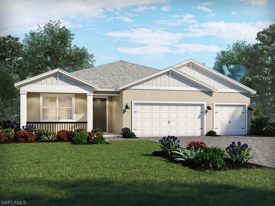 BRAND NEW energy - efficient home ready NOW! This functional floorplan features an open great room, kitchen and dining combination. The primary suite includes a beautiful tray ceiling and a large walk-in closet. The designated tech area and flex room are the perfect spaces to work from home. Visit Crescent Lakes
and explore a gated community of single-family homes for sale in Southwest FL. The solar powered, master planned community Babcock Ranch
offers resort-style amenities, shopping and dining, and a unique green STEAM based school. Homeowners will have access to a private amenity
center as well. Schedule a community tour today and see the innovative, energy-efficient features that our homes are known for. Each of our
homes is built with innovative, energy-efficient features designed to help you enjoy more savings, better health, real comfort and peace of
mind.