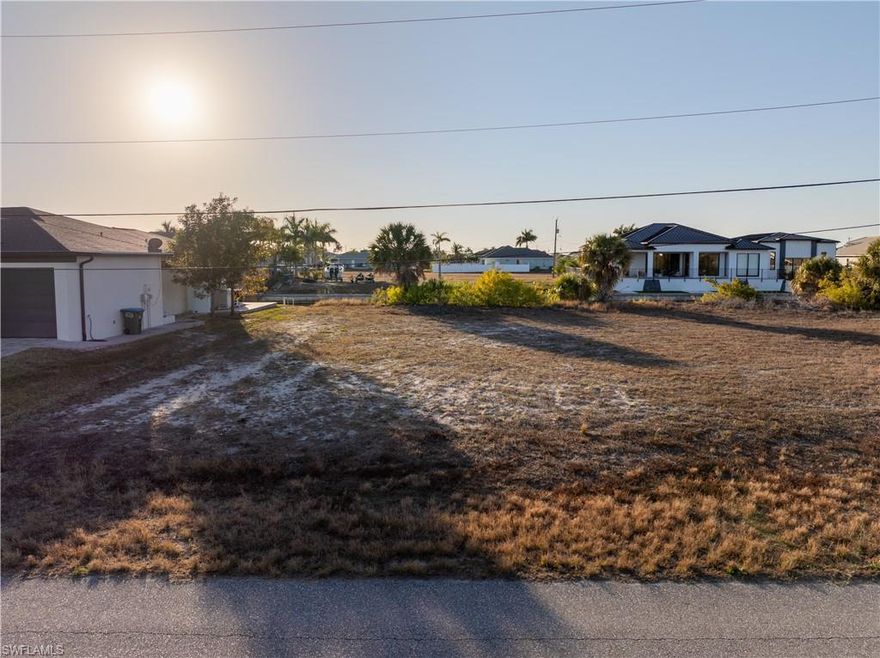 Waterfront opportunity! Vacant residential lot with canal frontage and Gulf access, ideal for building your custom home and enjoying the Cape Coral lifestyle—boating, kayaking, fishing, beautiful sunsets, and year-round outdoor living. Conveniently located near dining, shopping, and entertainment. Don’t miss this opportunity to make it your own.