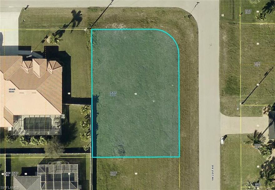 Nestled into a wonderful neighborhood, this southern exposure corner lot is ready for someone to build their dream on!  City Water, Sewer, and Irrigation are already installed and ready for hook up so no need to install well and septic when building!  Corner Lots afford you extra land than your typical Cape Coral Lot so lots of advantages with this one.  The Lot has an owl on the right side of the property so work with FWC to have it removed as Nesting Season is over and the process is easy complete.