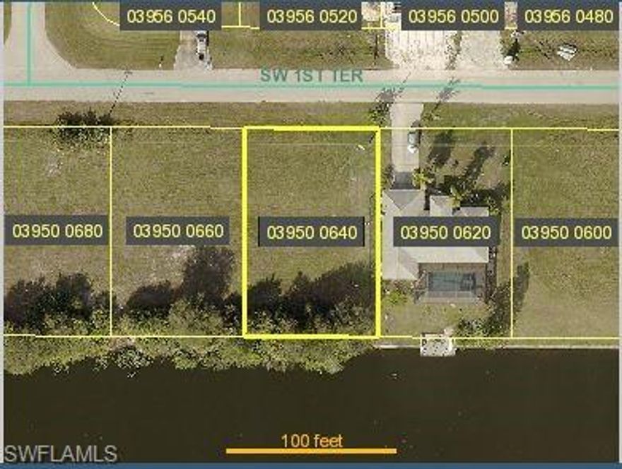 WOW AWESOME SW double building lot on 122 ft wide canal , this is truly a great place to build your forever home or build nice pool home on it and take advantage of the current market trends for a huge return on your investment.  Adjoining lot next door (West) is also available from same owner for a great opportunity to own a huge 4 lot sight on the water.