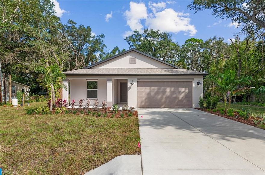 New construction, to be built. Coconut model featuring 3 bedrooms, 2 full baths, and a 2 car garage. This home offers a front porch, spacious covered lanai, and open floor plan designed for comfortable living and entertaining. The kitchen includes stainless steel appliances, cabinet hardware and cabinet crown molding, with tile flooring throughout the main living areas and carpet in the bedrooms. The primary suite features a large walk in closet, and the home also includes a separate laundry room. Additional features include hurricane impact windows, irrigation system, and garage door opener. Home is backed by the Builder’s 2-10 warranty.Conveniently located near shopping, restaurants, parks, and entertainment, including Cocoplum Village Shops, Warm Mineral Springs, Cool Today Park (Atlanta Braves spring training), and numerous nature trails and parks. Venice Beach and Manasota Key beaches are approximately 20 miles away.