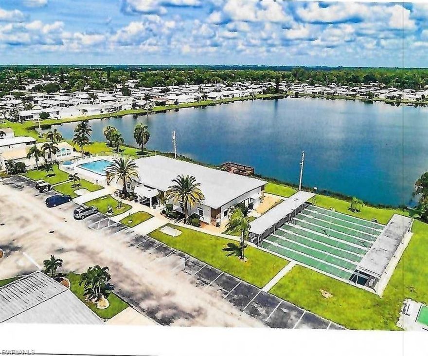 A 1987 ONE OF THE NEWER ONES ON THE MARKET IN L.A. IS THIS PALM HARBOR ENERGYMIZER MODEL IN GREAT CONDITION. HOME & TERMITE INSPECTIONS ARE COMPLETED & AVAILABLE FOR BUYER(S) NO TERMITES PER REPORT. & NO MAJOR REPAIRS FOUND. ADDED HOME SURGE PROTECTOR BY LCEC. NEWER WINDOW METAL HURRICANE SHUTTERS, ROLLDOWN ELECTRIC SHUTTERS ON LANIA, NEW TIEDOWNS 2021, EXTRA TIEDOWNS ON CARPORT, TRANE A/C 10 YRS, HOT WATER TANK 7 YEARS. WINDOWS REPLACED BY PREVIOUS OWNER, NEW KITCHEN RANGE 1 YR., OTHER APPLIANCES WAS REPLACED BY PREVIOUS OWNER, VAPOR BARRIER UPDATED, REPLUMBED, DOUBLE ROOFOVER ON HALF THE ROOF OVER SKYLIGHTS, LARGER ROOMS, 2/2 SPLIT BEDROOMS, OFFICE, NEWER MASTER BATH SINK/CABINET, NEWER SINK/FAUCETS IN GUEST BATH, NEW DINING ROOM LIGHT, NEWER KITCHEN FAUCET, DRIVEWAY PAINTED, LANDSCAPING UPDATED, ADT SECURITY ALARM SYSTEM AVAILABLE, EXTRA CABLE/INTERNET OUTLETS, UPDATED WINDOW COVERINGS, SERVING WINDOW KITCHEN TO DINING ROOM, LAMINATE FLOORS, IRRIGATION SYSTEM "AS IS" NOT USED BY SELLERS. OWN YOUR LAND, MAINT FEE 124.15/MO IS CONTROLLED BY CPI, NO LEASED LAND. LAKE, FISHING PIER, CLUBHOUSE, POOL, SPA, LOTS OF ACTIVITIES, GREAT PLACE TO LIVE. LOCATED IN LOVELY LAKE ARROWHEAD 55+ COMMUNITY. SORRY NO PETS ALLOWED IN THIS LOCATION. NOT IN A FLOOD ZONE PER COUNTY. CASH/CONVENTIONAL/FHA/VA. REALTOR OWNED PROPERTY. COME ENJOY THE SW FLORIDA SUNSHINE, MAKE NEW FRIENDS.