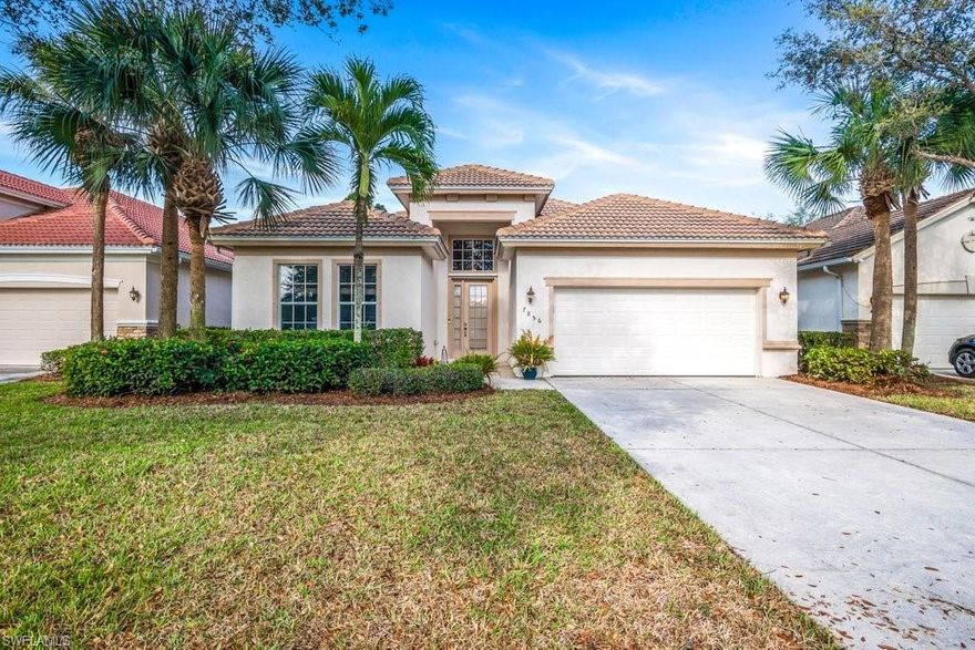 Incredible Opportunity to own this beautiful Single Family Home in the highly sought after community of Madison Park in the heart of Naples! This Home features an inviting floorpan with 2 Bedrooms PLUS a large Den that can easily be used as a 3rd Bedroom, 2 Bathrooms and a 2 Car Garage. HUGE BACKYARD WITH PLENTY OF ROOM FOR A POOL! With High Ceilings, Tile Floors, Light, Bright and Airy interior, you'll instantly feel at home, or on vacation. Amazing private views of the preserve through your massive sliding patio doors, covered and screened lanai, and large backyard.  New Roof in 2020!  5 MILES TO DOWNTOWN NAPLES. Close to the Best Beaches, Shopping & Dining and easy access to I-75  This one will go fast!