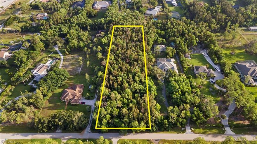 A rare opportunity on one of the most desirable streets in Livingston Woods. 2.5 acres in one of Naples’ premier acreage communities does not become available often. With some upland availability, along with building plans and mitigation credits, this property offers a clear path towards development. Build your custom estate in a setting known for privacy, space, and flexibility, all while remaining just minutes from Naples’ top dining, shopping, and coastal attractions. One of the few remaining parcels of this scale and location, this is an exceptional canvas to create a legacy residence in the heart of Livingston Woods.