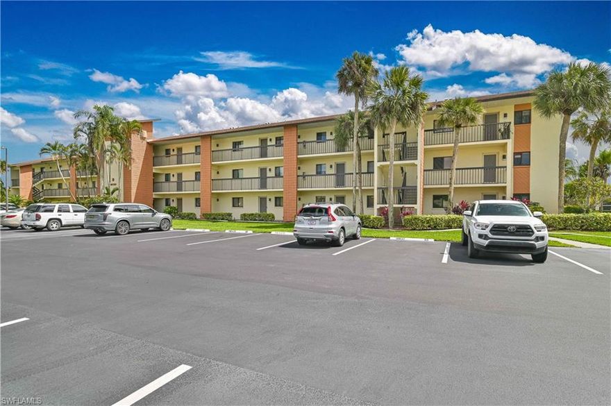 Welcome to Baypointe Yacht & Racquet Club! This 2 bedroom, 2 bathroom first-floor condo offers approximately 1,051 sq ft under air with a functional split-bedroom floor plan. The ground-floor location provides easy access with no stairs.
The unit features a spacious living and dining area, a well-sized primary suite with private bath, and a second bedroom ideal for guests or office use. Enjoy a screened lanai overlooking the peaceful community setting.
Baypointe Yacht & Racquet Club offers resort-style amenities including a heated pool, tennis and pickleball courts, clubhouse, shuffleboard, and boat storage/marina access (subject to availability).