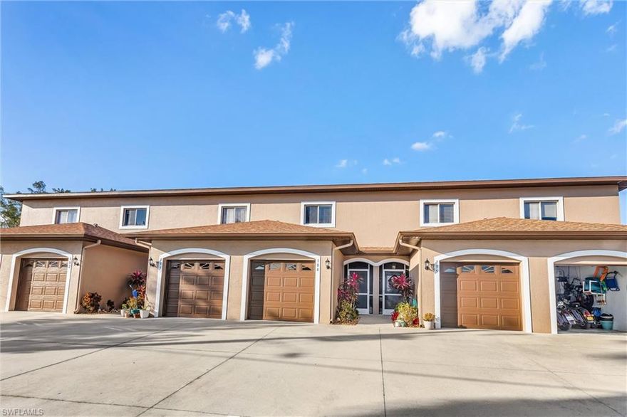 2 Story gulf access townhouse in Southwest Cape Coral!! This is what you have been searching for! Single car attached garage, deeded dock, with lift directly out your screened lanai. Updated 2 bedroom, both en suite, 2 1/2 bath, freshly painted, new granite, hardware, brand new stainless appliances, custom motorized shades AND custom closets!! This small association has it all, heated enclosed pool with pool bath, screened front entryways, extra parking low HOA's accepts pets, and so much more! Open concept main floor with ceramic tile, the 1/2 bath is located on the main level upstairs are two bedrooms each with their own bathroom, the master is on the canal, and has its own screened lanai! Hurry!!