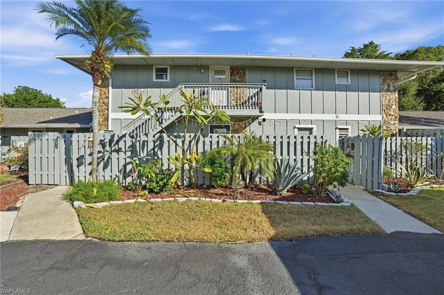Welcome to paradise. This fully updated renovated condo (2019), including bedrooms and bathroom(not shown) is nestled in a quiet community, Caloosa Bayview. It is located at the dead end of the street, very peaceful! The outside patio overlooks a pond with fountains with a beautiful landscaped open area. Centrally located to everything SWFL has to offer. Just 15 minutes to the sandy beaches of Ft Myers, and Sanibel, or 10 minutes away from the historic Ft Myers downtown district. Large open Living area with open kitchen, granite countertops, waterproof vinyl flooring, and so much more. Water heater was replaced in 2021 and the A/C was replaced in 2020. There was no detail spared when it came to upgrades in this condo. Bright and cheery, with lots of windows throughout allowing beautiful natural light. Both bedrooms are 12x18 and closets are 8x6.5. Both bedrooms are renovated, Master Bedroom has its own bathroom, similar to the guest/hall bathroom in pictures. Both bedrooms can accommodate King size beds, each has its own oversized walk in closets, so storage is not an issue. Take full of advantage of the oversized community pool , large workout/gym  room with all modern equipment and weights. The clubhouse has a sauna, pool table, kitchen and furnished great room with Television. The are so many amenities this community has to offer. Amenities include  basketball, tennis, pickleball, library, corn hole, and much more. Pool resurfacing will be done this month