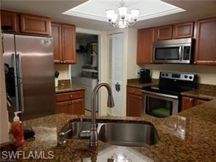 Beautiful 2nd floor two bedroom, two bath remodeled condo in Fountain Lakes.  This area of Estero is one of the best in SWFL!  Literally in walking distance to Coconut Pointe's shopping and dining. Close to FGCU, I-75, Miromar Outlets, Gulf Coast Town Center, and the beaches.  This condo has granite, cherry cabinets, stainless steel appliances, and includes the furniture and televisions.  Wall art and kitchen items (pots, pans, dishes, etc.) do not convey.  The community amenities are seemingly endless, and include:  Pool, spa, tennis, fitness, golf, billiards and more!
Off-season tenant in place to 11/30/19, paying $1350 per month.  Sale is subject to lease.