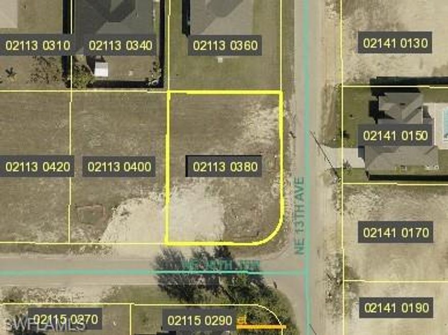 LOT ALREADY CONNECTED TO UTILITIES AND READY TO BUILD!!! DISCOUNTED BEAUTIFUL CORNER LOT WITH ALL CITY UTILITIES!!!  
Discover this spacious vacant lot located in the rapidly developing northeast corridor of Cape Coral. The property offers ample space for a single-family residence. Just minutes from shopping, dining, schools, and parks, it’s the perfect canvas for your Florida dream home. Whether you're a builder, investor, or future homeowner, this parcel is a smart buy in an up-and-coming area.