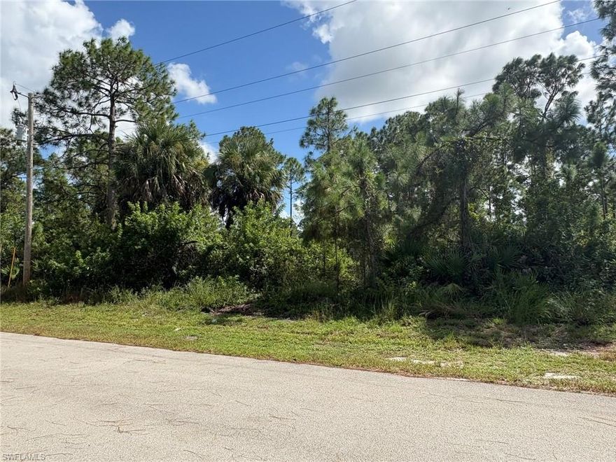 Great location in the desirable area of Lehigh Acres. This property is situated in an area with rapid growth and a lot of new construction. Build your dream home or invest in this great piece of property! Close to Lee Blvd. and close to restaurants, schools, and shopping. Fast and easy access to state road 82. This lot is very clean. Seller have more lots available in this area.
Excelente ubicación en el deseable área suroeste de Lehigh Acres. Esta propiedad está situada en una zona con un crecimiento rápido y mucha construcción nueva. ¡Construya su casa soñada o invierta en esta excelente parcela de terreno! Cerca de Lee Blvd. y de restaurantes, escuelas y tiendas. Acceso rápido y fácil a la carretera estatal 82. Este lote está muy limpio. El vendedor tiene más lotes disponibles en esta área.
