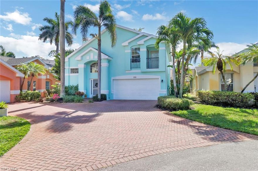 This is it! Your opportunity to live in the heart of Naples at an incredible price! Welcome to the highly desirable Bougainvillas neighborhood! This unique 3 bedroom, den/office and bonus multi-purpose loft is located on a quiet cul-de-sac! Upon entering the front door, you are greeted with an abundance of natural light in the great room which features a custom stone fireplace, tiled floors, and soaring oak ceilings. An eat-in kitchen offers quality oak cabinets, plenty of counter space and a tiled backsplash. The master bedroom suite is on the first floor and opens onto a private screened lanai. The mast bath features dual sinks and a large step in shower. Upstairs are 2 additional bedrooms with balcony access, an updated full bath, den plus a loft overlooking the great room. The back yard is peaceful and private and features a generous lanai for entertaining or gatherings. Best of all, this property is Move in Ready! This home has a newer roof was installed in 2018, freshly painted exterior 2022, and new HVAC installed 8/22/22. Enjoy the and the low association dues (include grounds maintenance and water), in one of the safest, family oriented communities in the heart of Naples!