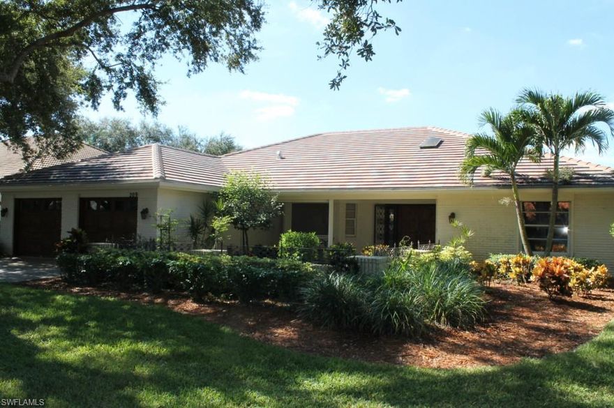 PRICED TO SELL…LOWEST PRICE HOME IN VALLEY OAK. Great investment opportunity...people standing in line to rent at $ 7,000 per month during season and $ 4,000 a month annually. Don't miss this very unique residence in the quiet and peaceful neighborhood of Valley Oak in the Vineyards. This bright and light single family home boasts a SW exposure with a huge lanai, large pool, spa and outdoor kitchen on large lake with a dock. This 3 bedroom 2 full bath / 2 half bath (one being an outdoor pool bath).  Home has been  renovated, has a brand new roof, is in pristine condition and boasts a great room with pocketing doors, glistening sunsets, wetbar, and cedar closet. The bedrooms are oversized and the master has a huge walk in closet. There is even an outdoor shower on the lanai. This home has ultra sleek contemporary furnishings which can be sold separately ( with huge flat screen TV's).