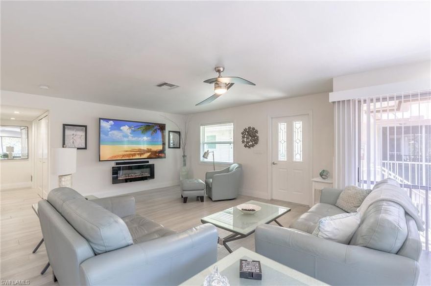 COMPLETELY renovated. Bring all offers! This stunning move-in-ready condo is located 1 mile to Naples White Sandy Beaches! Recent upgraded include ceramic tile throughout, custom woodwork, quartz counter tops, massive gourmet kitchen island, new kitchen cabinets, newer systems, custom lighting, etc. Bathrooms upgrades also include Master bath glassed in showed, quartz counters, & tile. Stackable washer/dryer inside the residence. Community offers resort style pool, tennis quarts, clubhouse, etc. All of this within walking distance to downtown 5th Avenue, Naples pier, & more. Rare opportunity to own a condo this close to downtown w/ no additional upgrades needed! Grab your bag and move right in!