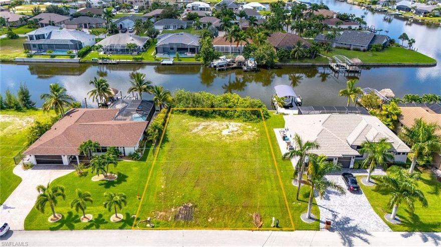 One of the nicest Gulf Access Lots in Cape Coral. This lot has SW exposure so you will have amazing sunsets all year long. The lot is located on a wide canal with 160 feet to the other side. You also have intersecting canals nearby and when sitting out by the water's edge you will surely appreciate the views. Shops & restaurant's all so close. City water and sewer assessments are paid in full. Don't miss out on this Gulf Access Lot. Location Location Location.