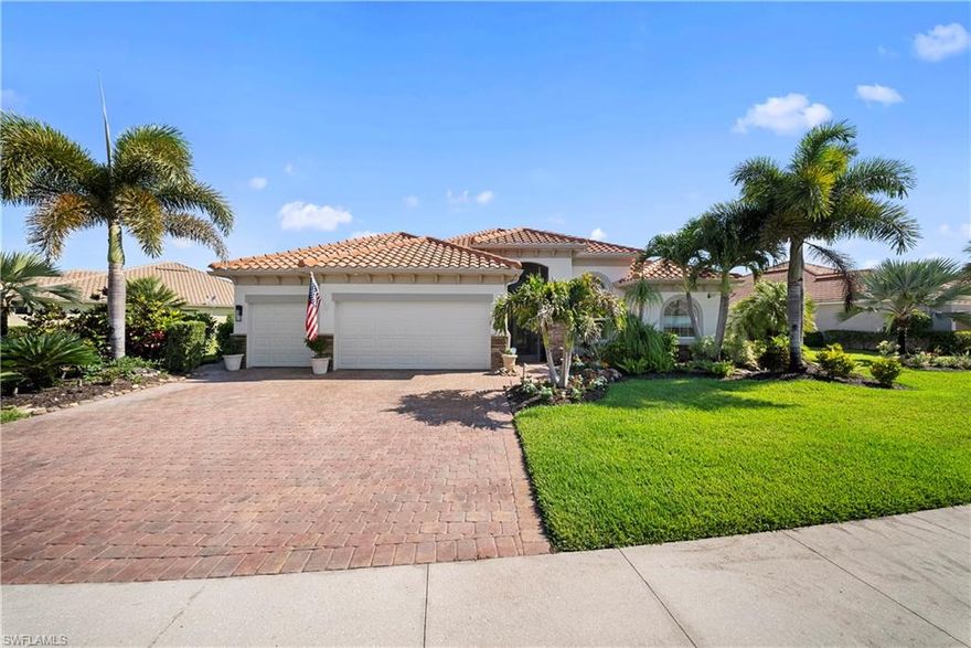 Stunning Renovated Windsor II Model in The Quarry – Golf Membership Available, Avoid the Waitlist on the Hurzdan Fry designed course! Nestled within the prestigious gated community of The Quarry, this beautifully upgraded and meticulously maintained Windsor II single-family home offers over 3,000 square feet of elegant living space on one of the largest lots in the neighborhood. Enjoy serene water views, exceptional privacy, and a true resort-style lifestyle in one of Naples’ most sought-after communities.

This spacious residence features 4 Bedrooms + Den, 3 Bathrooms, and 3,078 Sq. Ft. under air with an open great room floor plan, split bedrooms, soaring vaulted ceilings, tile throughout the main living areas and kitchen, and rich wood flooring in the bedrooms. The luxurious primary suite offers a spacious sitting area, spa-inspired renovated bath, and 2 walk-in closets with custom professional closet systems. Additional interior highlights include custom closet systems throughout the entire home, a private den/office, spacious guest bedrooms, and a functional laundry room.

The fully renovated gourmet kitchen is designed for both entertaining and everyday living, featuring a Dacor steam wall oven with microwave, Bosch induction cooktop and dishwasher, custom ShelfGenie shelving throughout the kitchen and pantry, quartzite countertops, designer backsplash, oversized island, and an eat-in dining area.

Premium home enhancements include a spa added in 2019 along with a complete pool surface renovation, recently added Resilia lanai surface, brand new propane gas pool heater and Pentair variable speed pump, outdoor kitchen including pizza oven, sound system inside and outside, reverse osmosis kitchen water filtration system, hurricane impact windows with electric lanai impact screens, new AC installed in 2019 with Blue Light System, hot water heater replaced in 2020, recently replaced central vacuum system, recently replaced roof exhaust vents, 500-gallon buried propane tank, whole-house Generac generator installed approximately one year ago, and an air-conditioned 3-car attached garage with epoxy flooring.

The Beach Club features a resort pool, lap pool, hot tub, tennis, pickleball, and bocce courts, plus a Tiki bar with poolside food and beverage service, a state-of-the-art wellness center, and a full-time activities director for year-round social events.