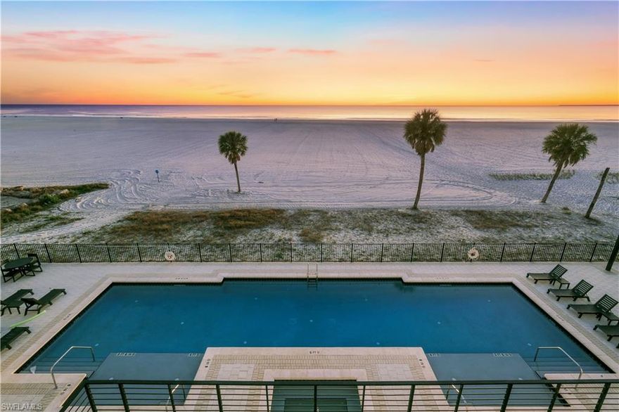 Residence 101 presents approximately 4,000 square feet of refined interior living, enhanced by an extraordinary 1,200 square foot Gulf front lanai reserved exclusively for select first floor residences. This expansive outdoor environment creates a true private estate experience, seamlessly blending interior elegance with the natural beauty of the Gulf.

Interiors are thoughtfully curated with custom tile throughout and wide plank architectural flooring selected for both timeless design and performance in a coastal setting. Marble countertops anchor the living spaces with understated sophistication.

The chef’s kitchen is a statement of restrained luxury anchored by a premium Thermador appliance suite, paneled nearly invisible refrigeration, an oversized designer tile backsplash, a custom cabinetry wrapped hood, propane gas range, wine refrigerator, ice maker, and an expansive walk in pantry designed for both refined entertaining and everyday living.

The primary suite is a serene retreat thoughtfully positioned away from the secondary bedrooms, offering an elevated level of privacy. The spa inspired bath features an oversized walk in shower, refined finishes, and a dedicated makeup vanity. Impact resistant sliding doors frame sweeping Gulf views, while the rear terrace overlooks a tranquil canal with direct access to Estero Bay.

Additional features include a fireplace, private elevator access directly to the residence, two garage parking spaces, additional storage below the residence, private beach access, and five star amenities including a resort style pool and spa.

Phase One residences are completely sold out. Phase Two now offers only five remaining residences, presenting a rare opportunity to secure a home within one of Fort Myers Beach’s most exclusive boutique developments. Ideally located approximately three miles from Lovers Key State Park and minutes from downtown Fort Myers Beach, Residence 101 offers an unparalleled balance of privacy, prestige, and proximity.